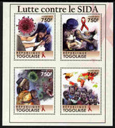 Togo 2011 Fight Against AIDS perf sheetlet containing 4 values unmounted mint