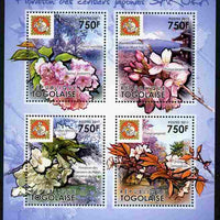 Togo 2011 Japanese Cherry Trees - Sakura perf sheetlet containing 4 values unmounted mint