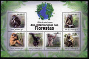 Mozambique 2011 International Year of the Forest - Monkeys perf sheetlet containing 6 values unmounted mint