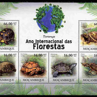 Mozambique 2011 International Year of the Forest - Turtles perf sheetlet containing 6 values unmounted mint