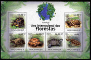 Mozambique 2011 International Year of the Forest - Turtles perf sheetlet containing 6 values unmounted mint