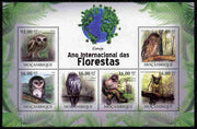 Mozambique 2011 International Year of the Forest - Owls perf sheetlet containing 6 values unmounted mint