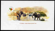 India 2011 Elephants perf m/sheet containing set of 2 values unmounted mint