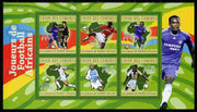 Comoro Islands 2010 African Football Players perf sheetlet containing 6 values unmounted mint