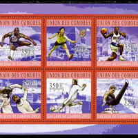Comoro Islands 2010 London Olympic Games perf sheetlet containing 6 values unmounted mint