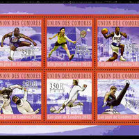 Comoro Islands 2010 London Olympic Games perf sheetlet containing 6 values unmounted mint