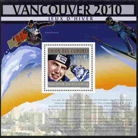 Comoro Islands 2010 Vancouver Winter Olympics perf s/sheet unmounted mint