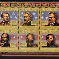 Guinea - Conakry 2010-11 Presidents of the USA #18 - Ulysses S Grant perf sheetlet containing 6 values unmounted mint Michel 8018-23