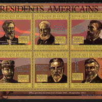 Guinea - Conakry 2010-11 Presidents of the USA #20 - James A Garfield perf sheetlet containing 6 values unmounted mint Michel 8030-35