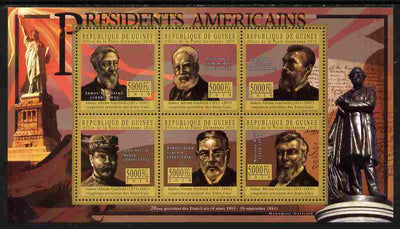 Guinea - Conakry 2010-11 Presidents of the USA #20 - James A Garfield perf sheetlet containing 6 values unmounted mint Michel 8030-35