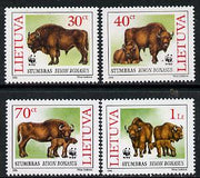 Lithuania 1996 WWF - Bison set of 4 unmounted mint*