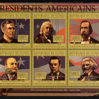 Guinea - Conakry 2010-11 Presidents of the USA #22 - Grover Cleveland perf sheetlet containing 6 values unmounted mint Michel 8042-47