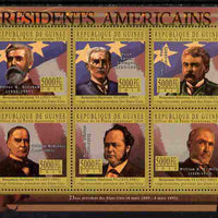 Guinea - Conakry 2010-11 Presidents of the USA #23 - Benjamin Harrison perf sheetlet containing 6 values unmounted mint Michel 8048-53