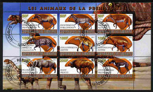 Djibouti 2011 Prehistoric Animals #1 perf sheetlet containing 9 values fine cto used
