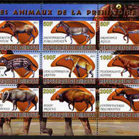 Djibouti 2011 Prehistoric Animals #1 perf sheetlet containing 9 values unmounted mint