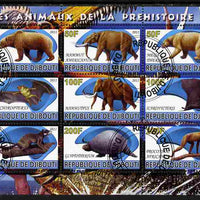 Djibouti 2011 Prehistoric Animals #3 perf sheetlet containing 9 values fine cto used