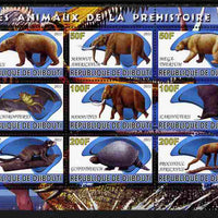 Djibouti 2011 Prehistoric Animals #3 perf sheetlet containing 9 values unmounted mint