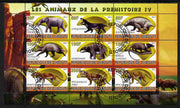 Djibouti 2011 Prehistoric Animals #4 perf sheetlet containing 9 values fine cto used