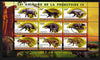 Djibouti 2011 Prehistoric Animals #4 perf sheetlet containing 9 values unmounted mint