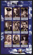 Djibouti 2011 Famous Aviators #2 perf sheetlet containing 9 values unmounted mint