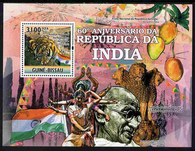 Guinea - Bissau 2011 60th Anniversary of India perf s/sheet unmounted mint Michel BL897