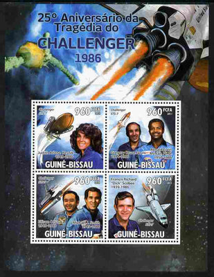 Guinea - Bissau 2011 25th Anniversary of Challenger Disaster perf sheetlet containing 4 values unmounted mint Michel 5308-11