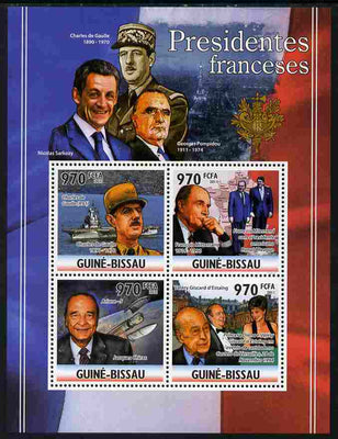Guinea - Bissau 2011 French Presidents perf sheetlet containing 4 values unmounted mint Michel 5313-16