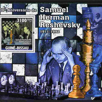 Guinea - Bissau 2011 100th Birth Anniversary of Samuel Reshevsky (chess) perf s/sheet unmounted mint Michel BL906