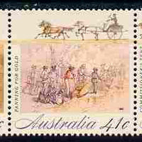 Australia 1990 Colonial Development (2nd issue), Gold Fever se-tenant strip of 5 unmounted mint, SG 1254a
