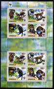 Angola 2011 WWF - Endangered Monkeys perf sheetlet containing 8 values (2 sets of 4) unmounted mint