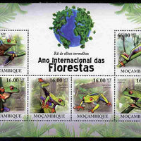 Mozambique 2011 International Year of the Forest - Red-eyed Tree Frog perf sheetlet containing 6 values unmounted mint, Michel 4294-99