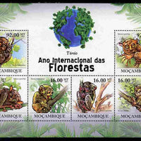 Mozambique 2011 International Year of the Forest - Tarsiers perf sheetlet containing 6 values unmounted mint, Michel 4439-44