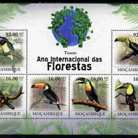 Mozambique 2011 International Year of the Forest - Toucans perf sheetlet containing 6 values unmounted mint, Michel 4354-59