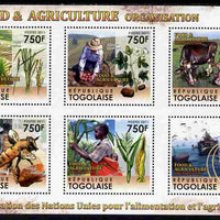 Togo 2011 Food & Agriculture perf sheetlet containing 6 values unmounted mint