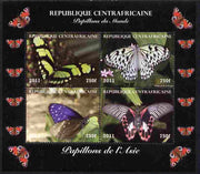 Central African Republic 2011 Butterflies of the World - Asia perf sheetlet containing 4 values unmounted mint. Note this item is privately produced and is offered purely on its thematic appeal