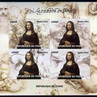 Chad 2011 Leonardo da Vinci imperf sheetlet containing 4 values unmounted mint. Note this item is privately produced and is offered purely on its thematic appeal