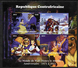Central African Republic 2011 The World of Walt Disney #1 imperf sheetlet containing 4 values unmounted mint. Note this item is privately produced and is offered purely on its thematic appeal, it has no postal validity