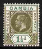 Gambia 1912-22 KG5 MCA 1.5d olive & blue-green mounted mint SG 88