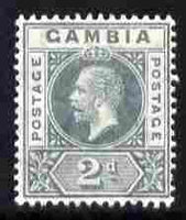 Gambia 1912-22 KG5 MCA 2d grey mounted mint SG 89