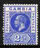 Gambia 1912-22 KG5 MCA 2.5d blue mounted mint SG 90