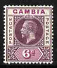 Gambia 1912-22 KG5 MCA 6d dull & bright purple mounted mint SG 94