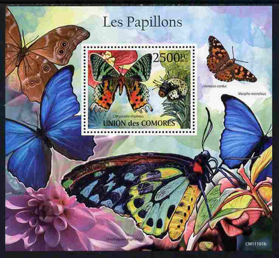 Comoro Islands 2011 Butterflies #1 perf m/sheet unmounted mint