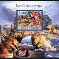 Comoro Islands 2011 Wild Cats perf m/sheet unmounted mint