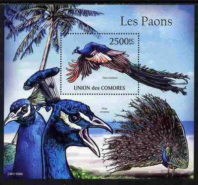 Comoro Islands 2011 Peacocks perf m/sheet unmounted mint