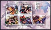 Comoro Islands 2011 Bats perf sheetlet containing 5 values unmounted mint