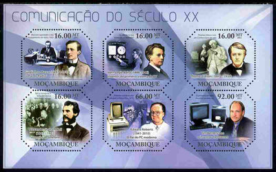 Mozambique 2011 Communication in the 20th Century perf sheetlet containing 6 values unmounted mint