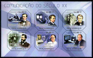 Mozambique 2011 Communication in the 20th Century perf sheetlet containing 6 values unmounted mint
