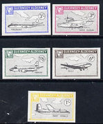 Guernsey - Alderney 1965 Aircraft imperf set of 5 unmounted mint