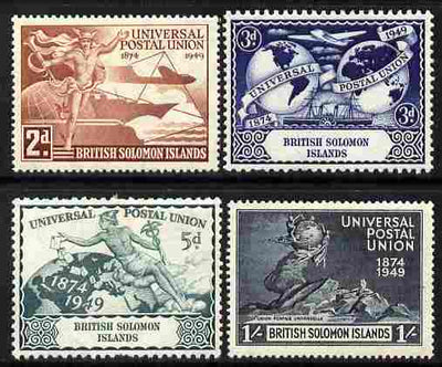 Solomon Islands 1949 KG6 75th Anniversary of Universal Postal Union set of 4 mounted mint, SG 77-80