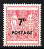 New Zealand 1964 Surcharged 7d on undenominated Fiscal unmounted mint SG 825